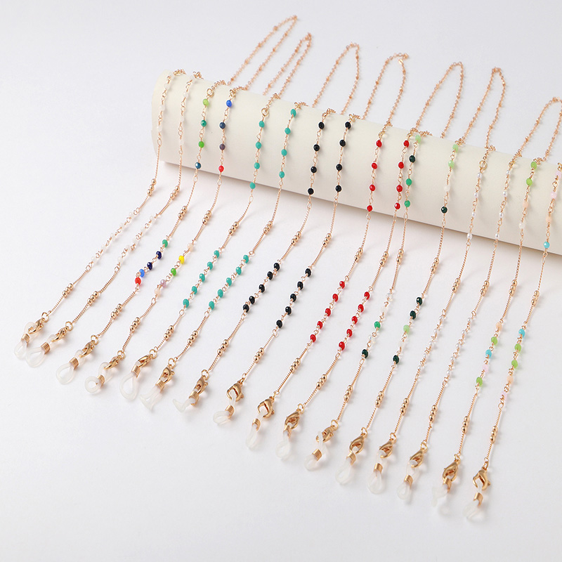 Mask Chain Holder - Simple Love Block Charm in pietra
