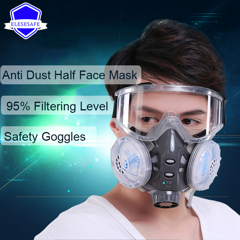 Dust Mask Construction - Nuova maschera antipolvere Respiratore integrale Doppi