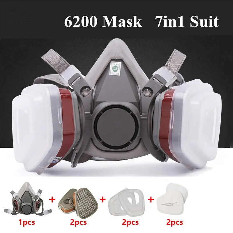 Respirator Half Face - Mezza maschera antigas 7in1 con filtri