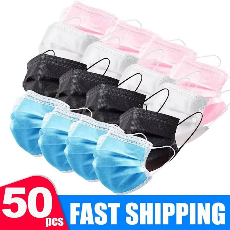 Disposable Mask Blue - 50 pezzi unisex maschera a 3