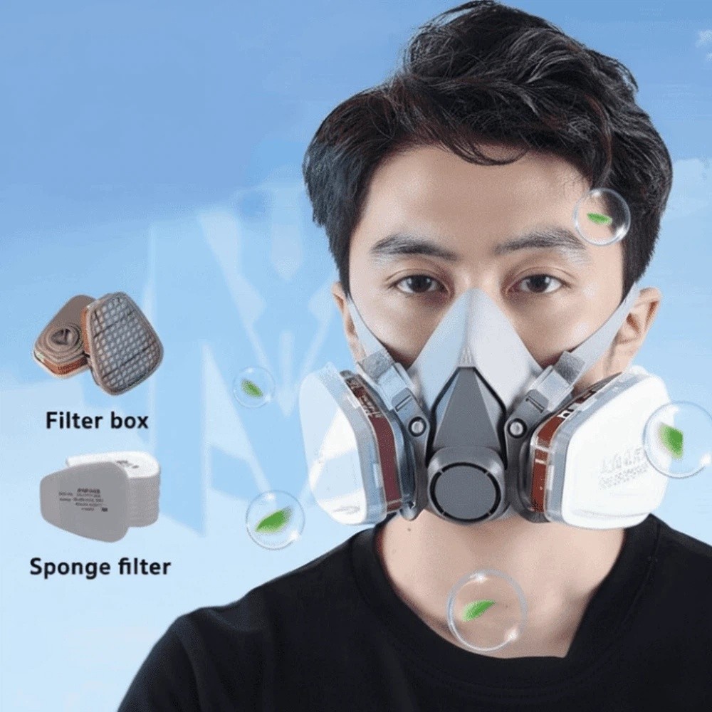 Respirator Half Face - Riciclabile ‌ Respiratore Professionale a Mezza