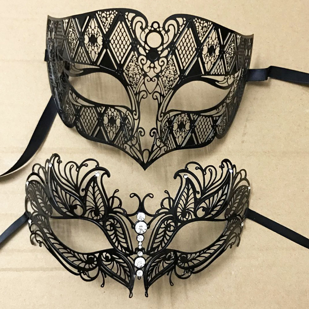 Black Face Mask Pack - Lusso argento uomo donna amanti coppia