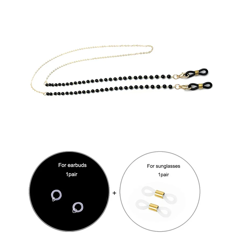 Mask Chain Holder - Catena di perline di cristallo per