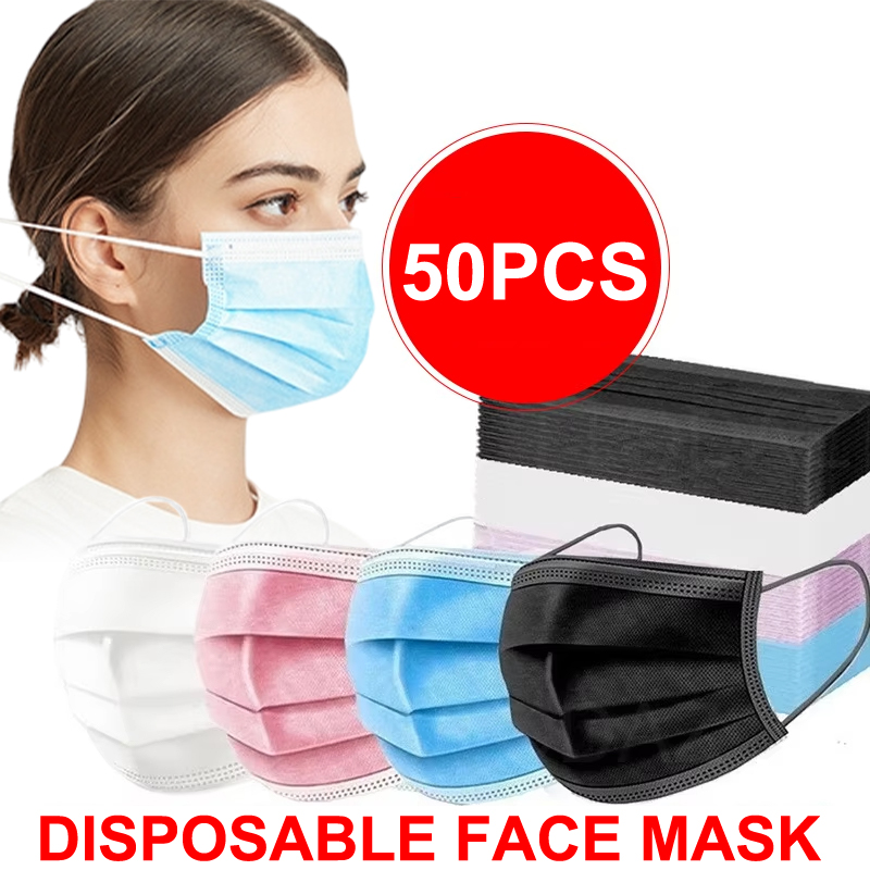 Disposable Mask Blue - 50 pezzi maschera a 3 strati