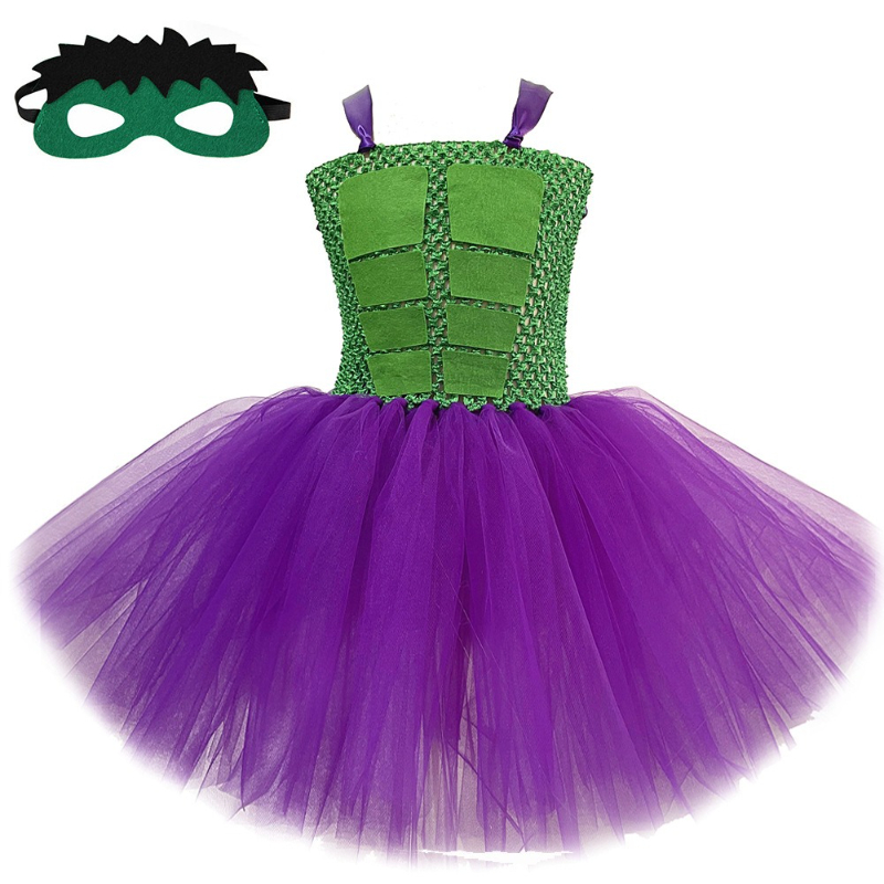 Kids Face Mask - Costume da supereroe Hulk per ragazze,