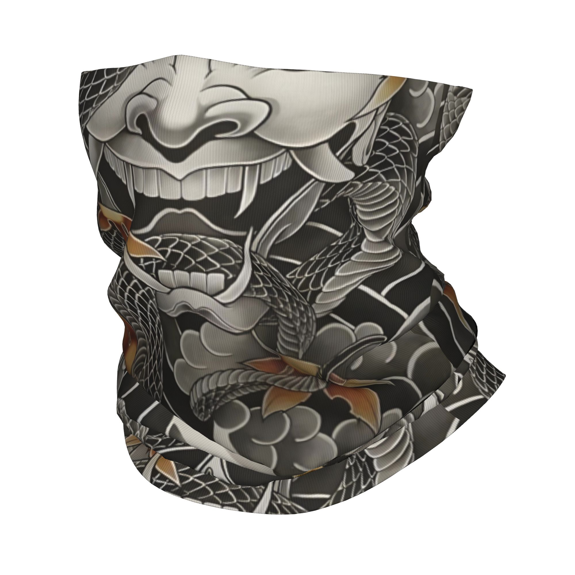 Neck Gaiter Face Cover - Scaldacollo Bandana Samurai Oni Demon personalizzato