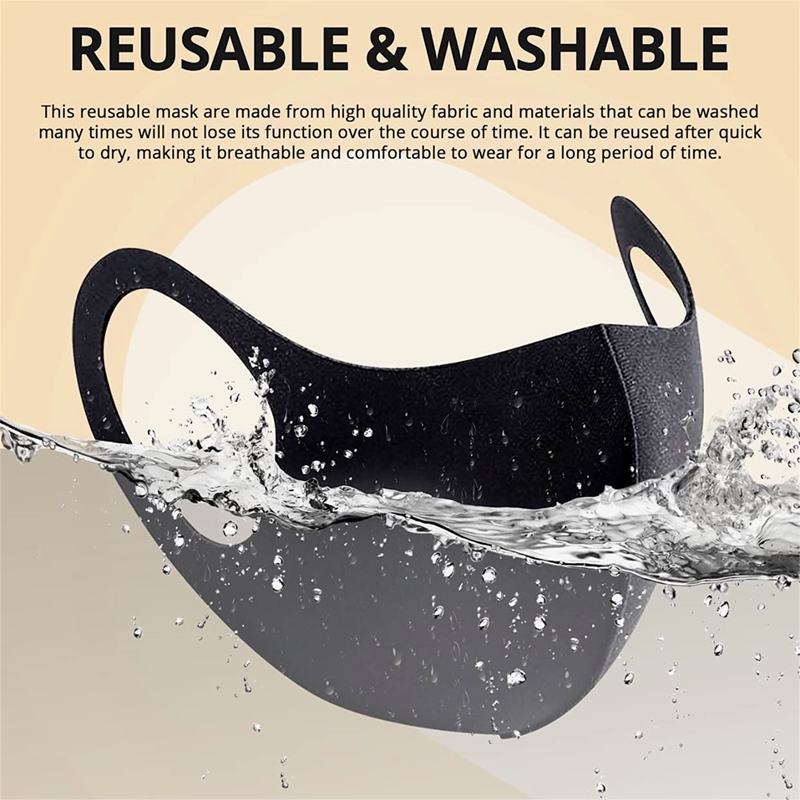 Cloth Face Mask Washable - 5/10 pezzi maschera Earloop solida moda