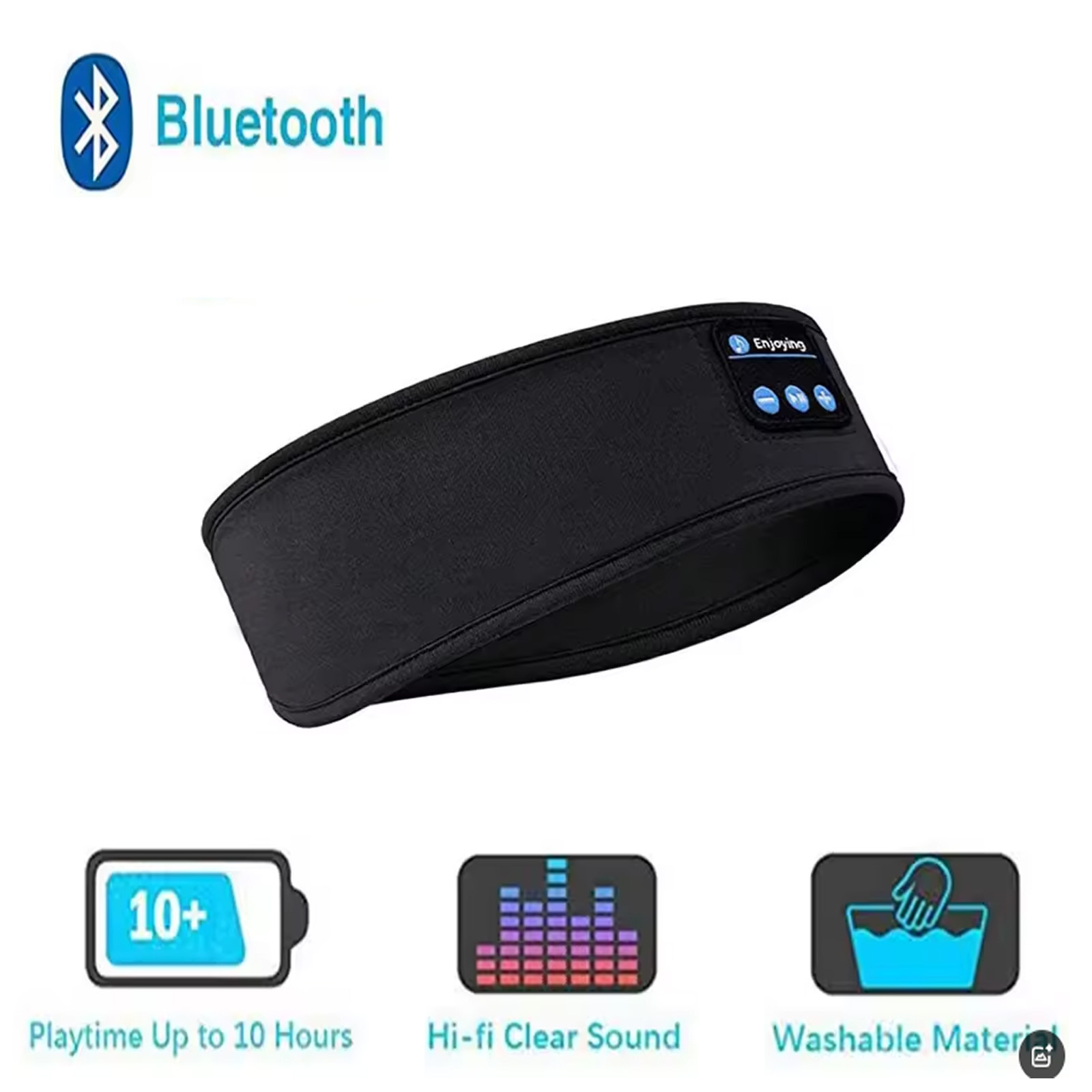 Mask Lanyard Adjustable - Fascia per dormire senza fili Bluetooth