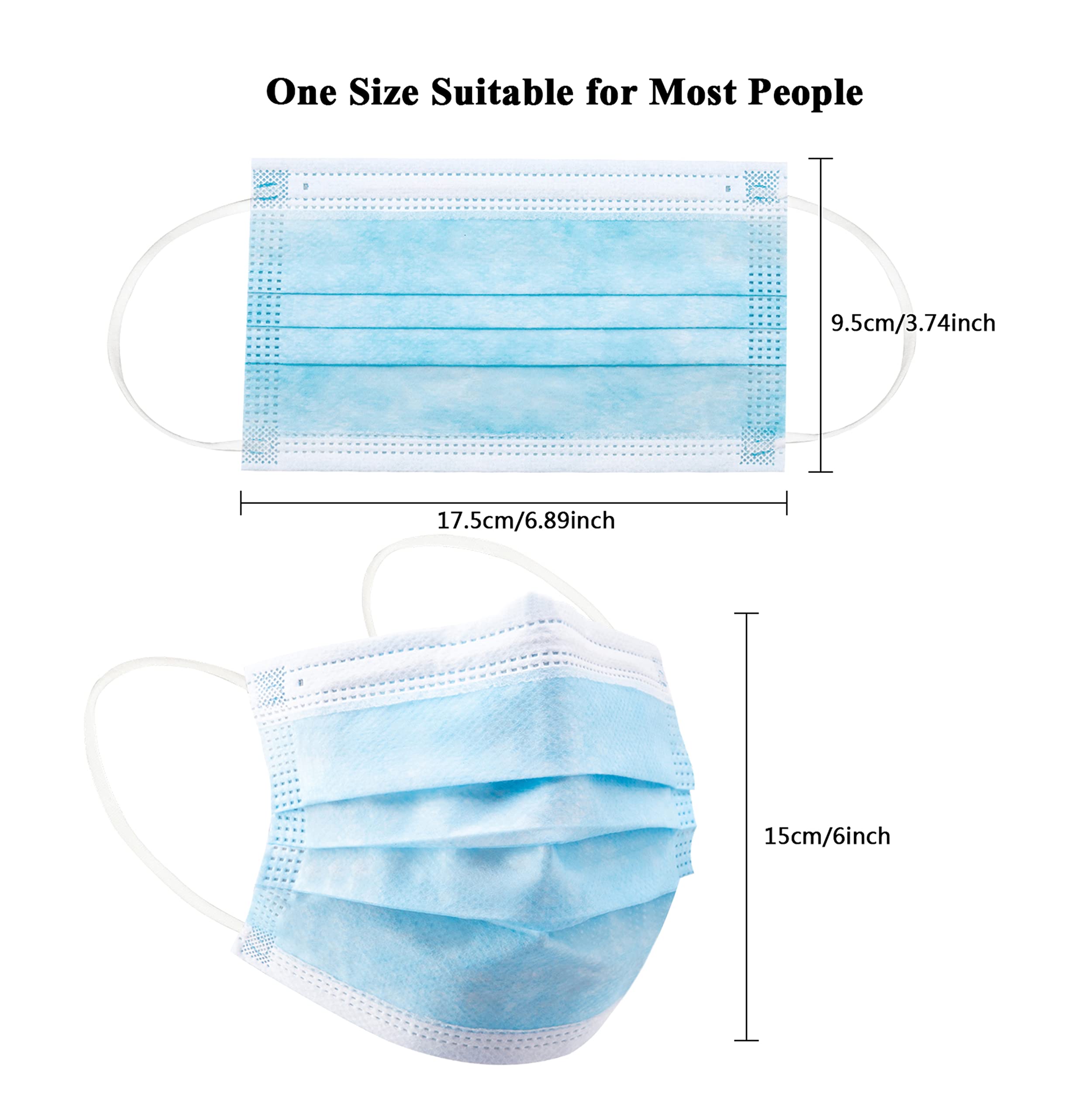 50/100 pezzi maschera usa e ge - Disposable Mask Blue recensione e prezzo