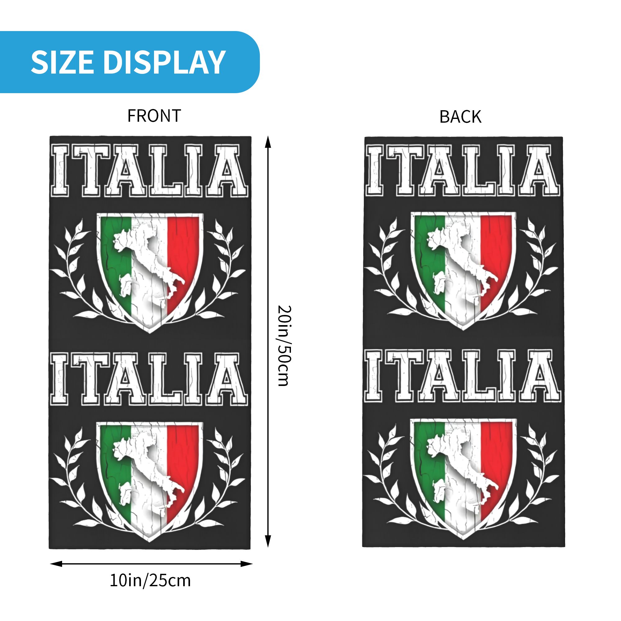 Personalizzato Italia Bandiera - Neck Gaiter Face Cover recensione e prezzo